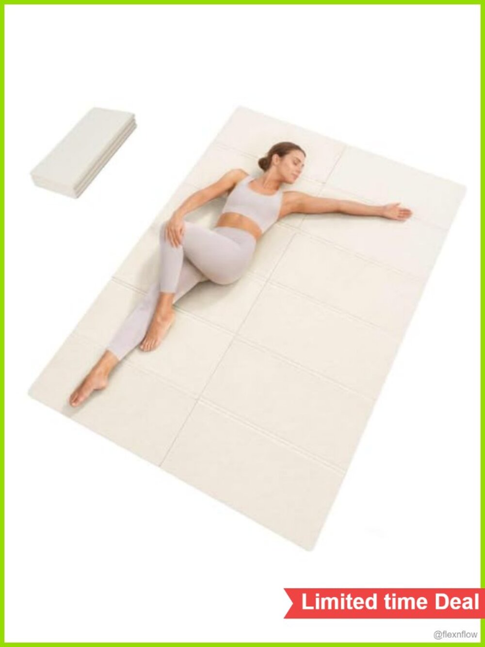 Foldable Yoga Mat Non-Slip Extra Wide 79x51 Thick TPE